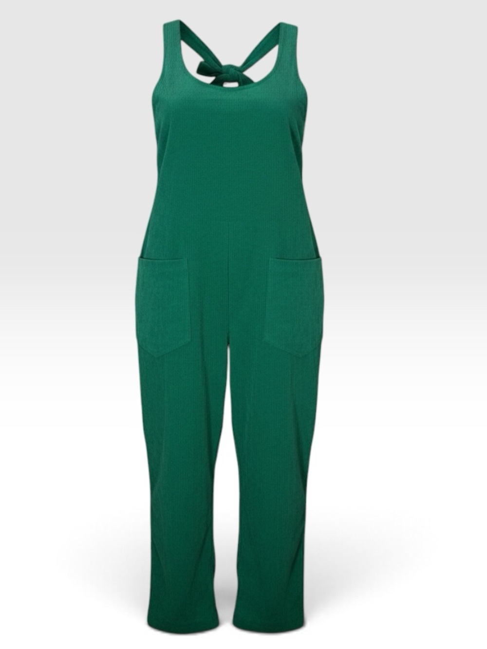 Corduroy with Oversized Pockets Overalls Green XL